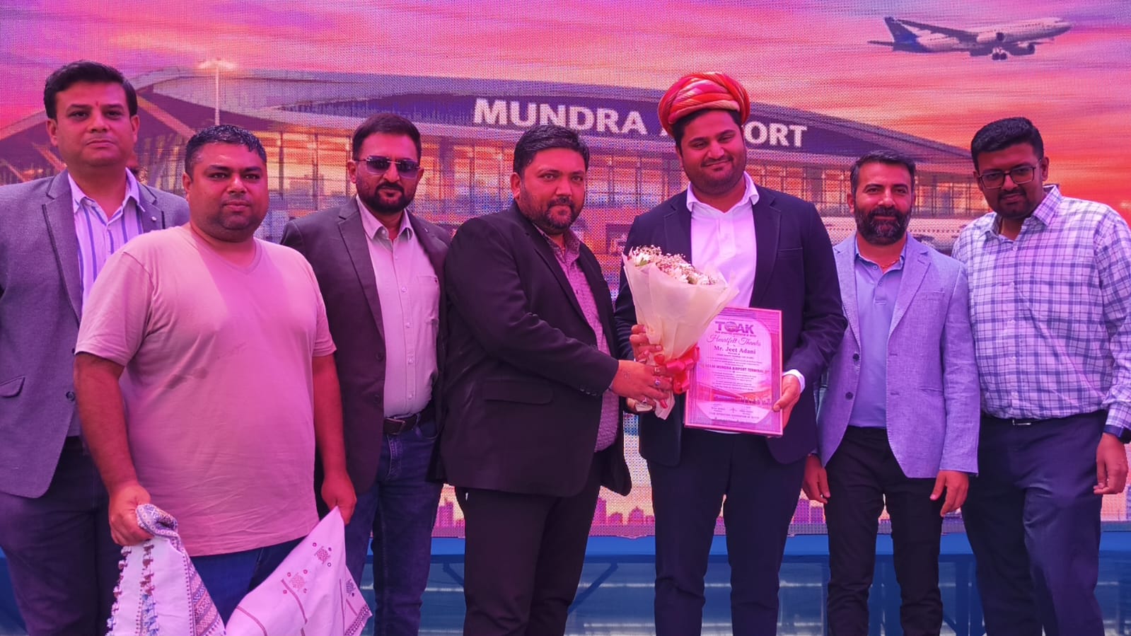 Flower Bookey Honored To Mr. Jeet Adani By Rajan Thacker